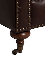 Barker and Stonehouse Brown Duchamp Leather 3 Seater Sofa - Image 5 of 6