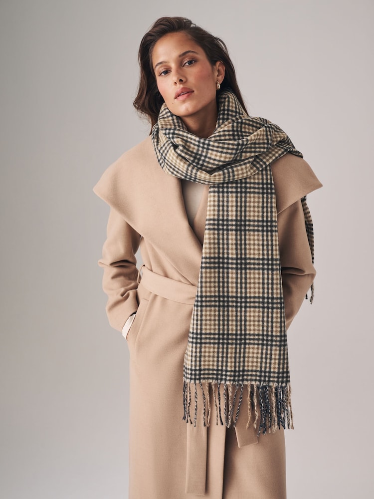 The Set Check/Brown 2 Pack Midweight Scarf - Image 2 of 3