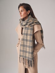 The Set Check/Brown 2 Pack Midweight Scarf - Image 3 of 3