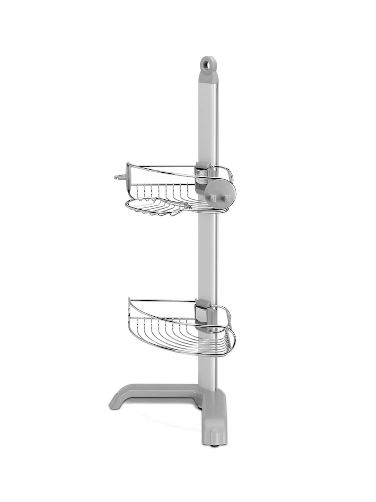 simplehuman Silver Corner Shower Caddy - Image 2 of 4