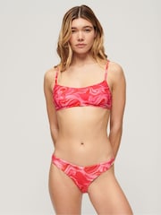 SUPERDRY Pink SUPERDRY Print Bralette Bikini Top - Image 3 of 4