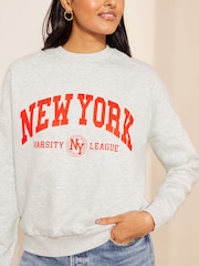 Friends Like These Cream Long Sleeve Cosy Jersey Logo Sweatshirt - Image 2 of 4
