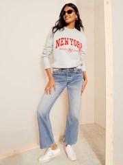 Friends Like These Cream Long Sleeve Cosy Jersey Logo Sweatshirt - Image 3 of 4
