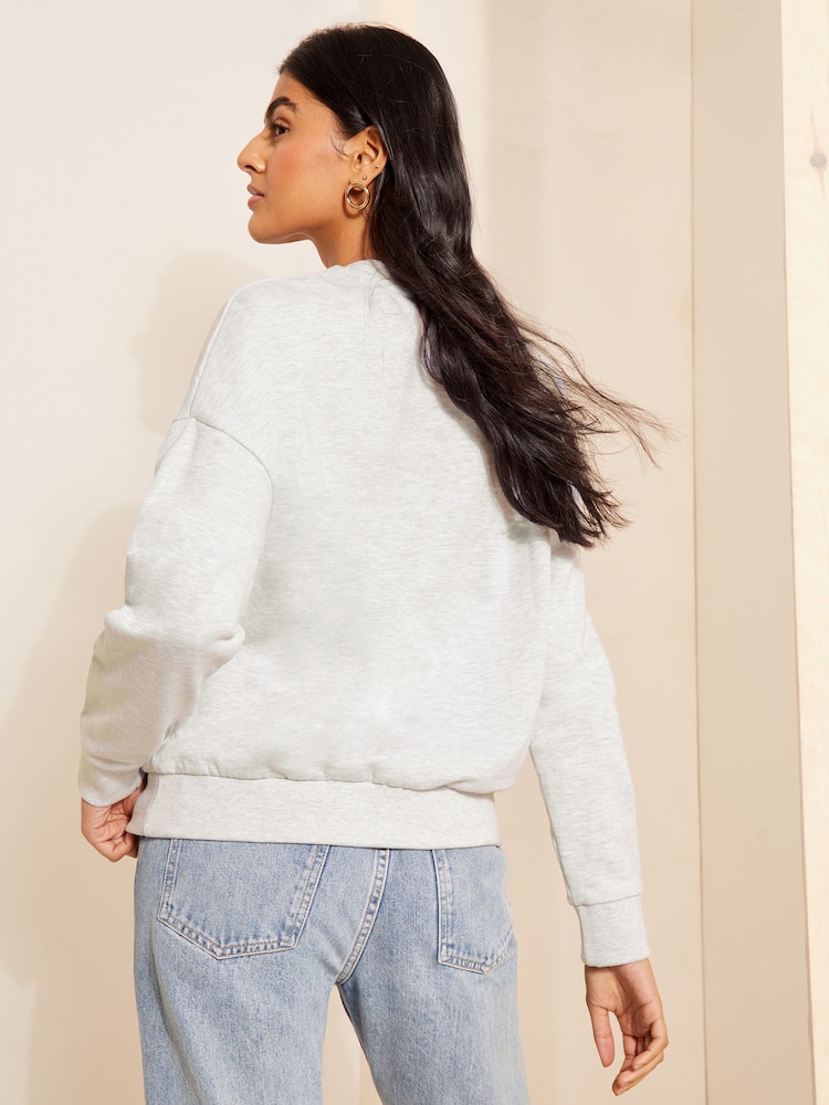 Friends Like These Cream Long Sleeve Cosy Jersey Logo Sweatshirt - Image 4 of 4