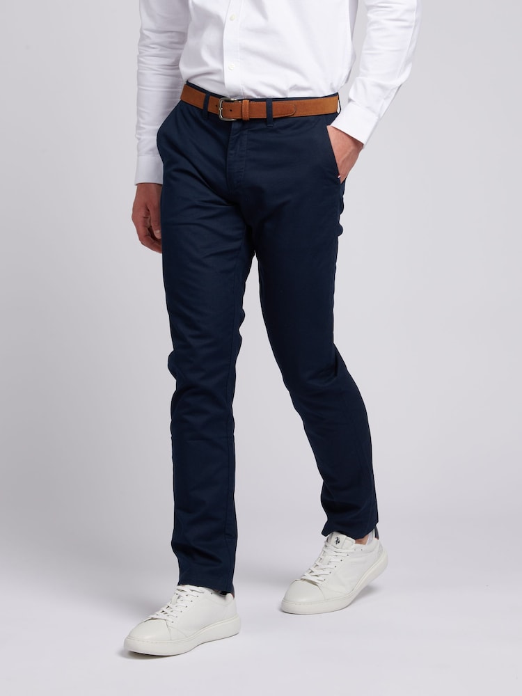 U.S. Polo Assn. Blue Mens Linen Blend Chinos - Image 1 of 6
