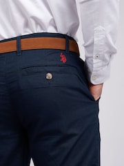 U.S. Polo Assn. Blue Mens Linen Blend Chinos - Image 2 of 6