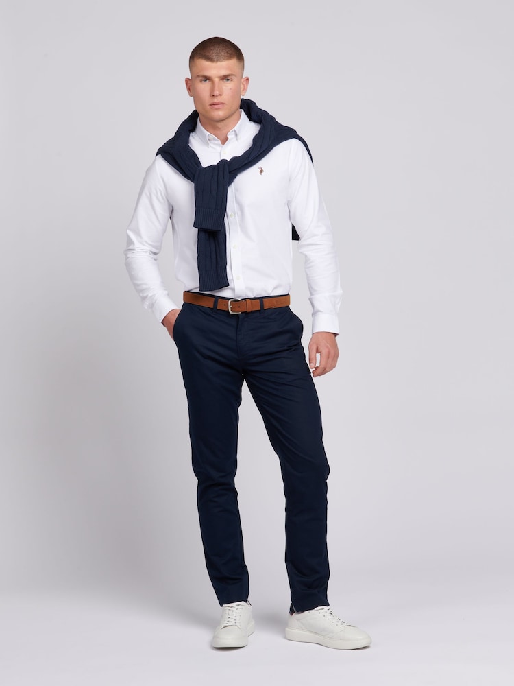 U.S. Polo Assn. Blue Mens Linen Blend Chinos - Image 3 of 6