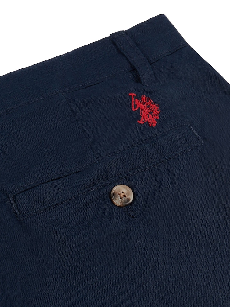 Azul - U.S. Polo Assn. Pantalones chinos en mezcla de lino para hombre - Imagen 6 de 6 Azul - U.S. Polo Assn. Pantalones chinos en mezcla de lino para hombre - Imagen 6 de 6