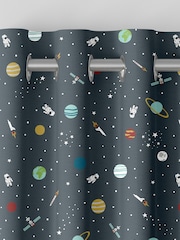 Sophie Allport Teal Blue Space Made to Measure Curtains - Image 5 of 6