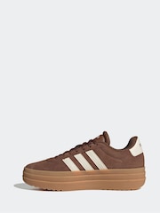 adidas Brown/White VL Court Bold Trainers - Image 2 of 8