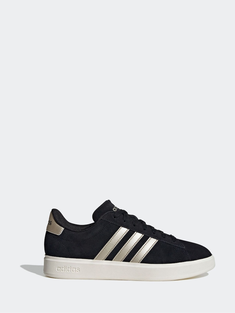 adidas Black/Pewter Grand Court 2.0 Trainers - Image 1 of 8