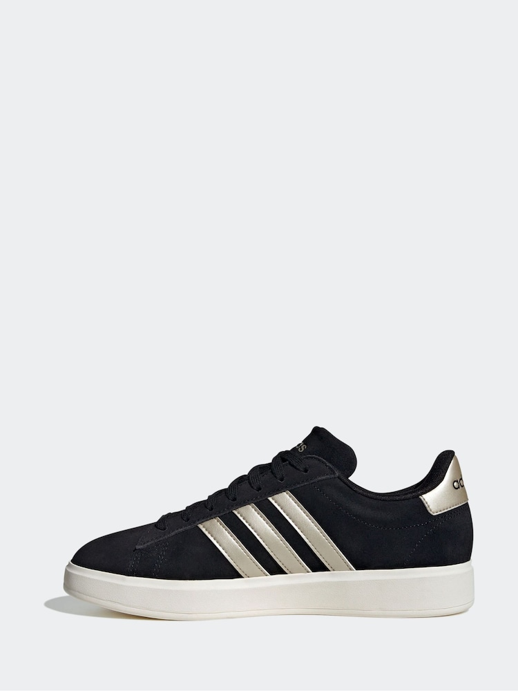 adidas Black/Pewter Grand Court 2.0 Trainers - Image 7 of 8