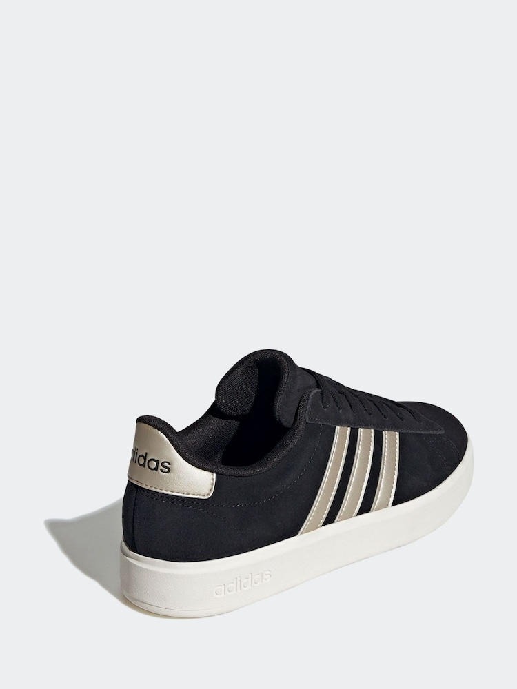 adidas Black/Pewter Grand Court 2.0 Trainers - Image 8 of 8