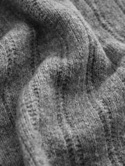 Grey Charcoal Co-ord Bardot Off Shoulder Soft Touch Knitted Jumper - Image 9 of 9