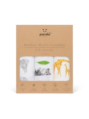 Panda London 3 Pack Origami 100% Bamboo Viscose Muslins - Image 1 of 4