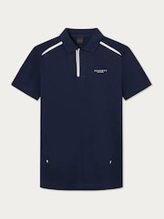 Hackett London Men Blue Short Sleeve Polo Shirt - Image 1 of 3
