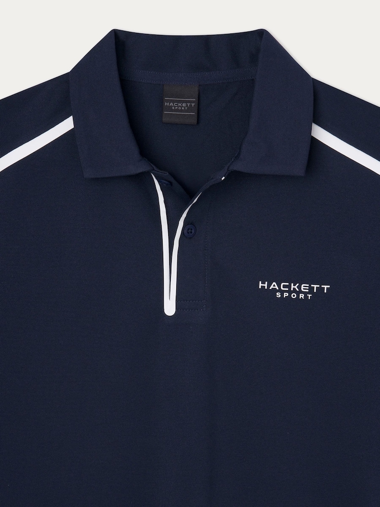Hackett London Men Blue Short Sleeve Polo Shirt - Image 3 of 3