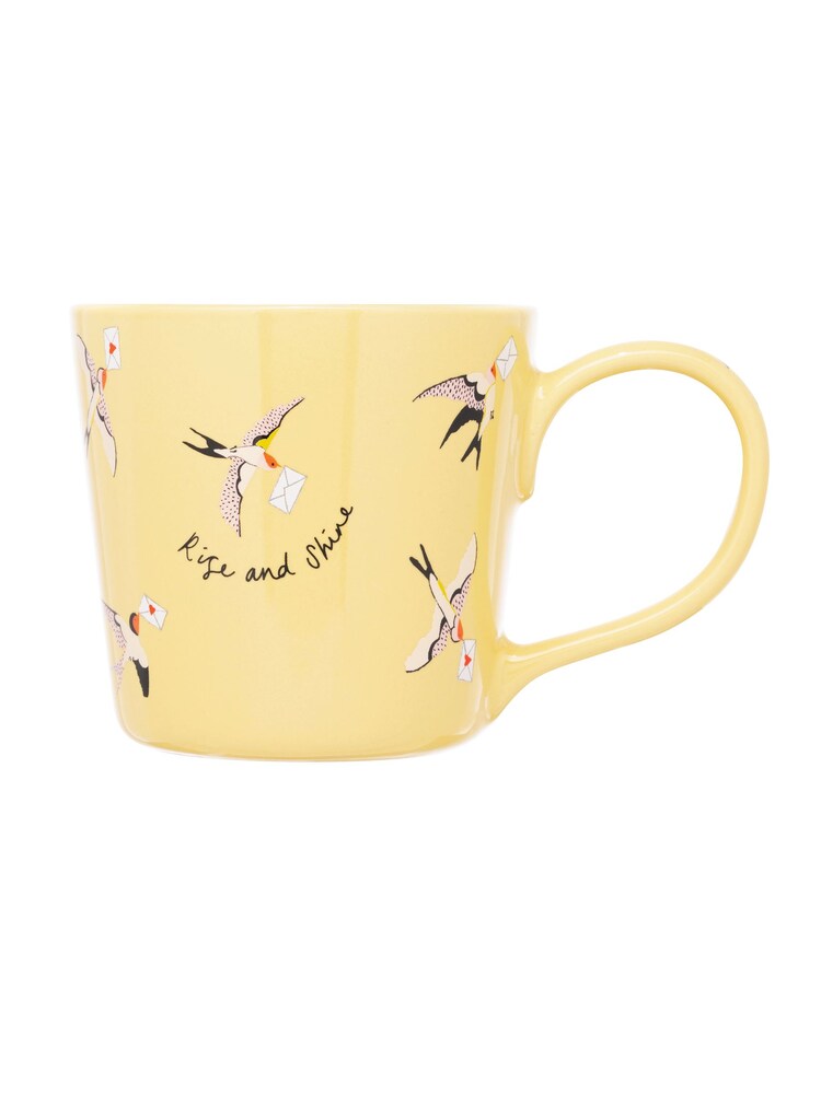 Cath Kidston Set of 4 Yellow Love Birds Dolly Mugs - Image 2 of 4
