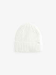 White Knitted Beanie Hat (1-16yrs) - Image 1 of 2