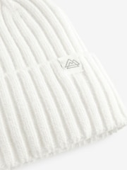 White Knitted Beanie Hat (1-16yrs) - Image 2 of 2