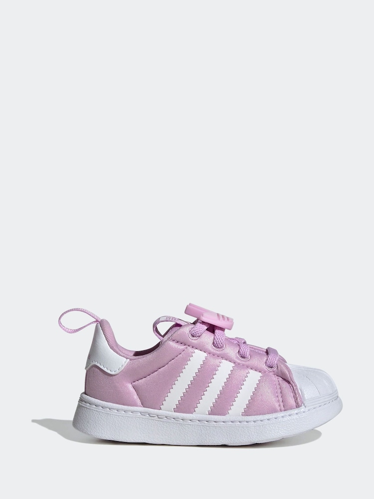adidas Originals Lilac Purple Superstar 360 Comfort Closure Kids Trainers - Image 1 of 9