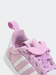 adidas Originals Lilac Purple Superstar 360 Comfort Closure Kids Trainers - Image 8 of 9