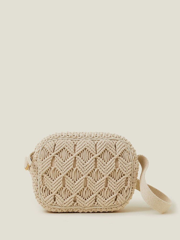 Accessorize Cream Macramé Camera Bag - Image 2 of 3