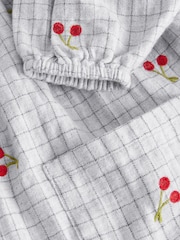 Grey Cherry 100% Cotton Shirt Dress And Tights Set (3mths-8yrs) - Image 12 of 12