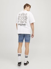 Blau - JACK & JONES Slim Fit Rolled Hem Denim Shorts - Bild 2 von 6
