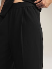 Black Elasticated Back Wide Leg Trousers - Image 5 of 8