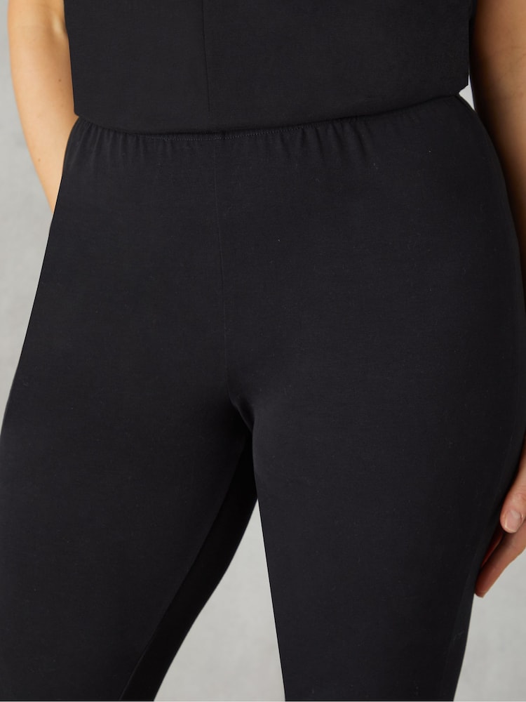 Live Unlimited Black Curve Petite Jersey Regular Length Leggings - Image 3 of 5