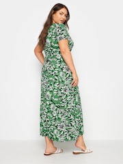 Yours Curve Green Tiered Maxi Dress - Image 2 of 4