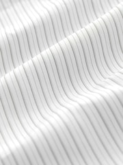 White/Grey Stripe Slim Fit Signature Single Cuff Texture Pima Cotton Shirt With Cutaway Collar - Image 7 of 7