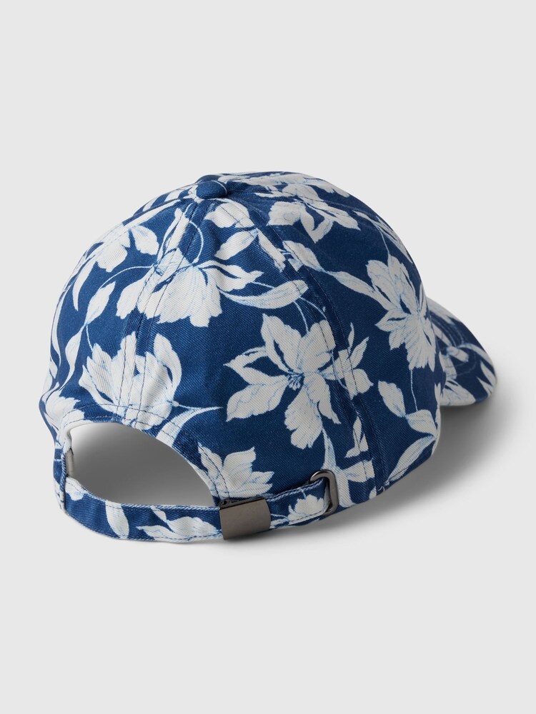 Gap Blue Floral Adult Organic Cotton Washed Baseball Hat - Image 2 of 2