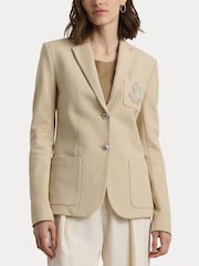 Lauren Ralph Lauren Anfisa Crest Logo Blazer Jacket - Image 8 of 10