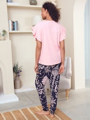 كحلي Josette - طقم بيجامة جيرسيه من القطن 100% من Laura Ashley - صورة 3 من 6