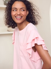 كحلي Josette - طقم بيجامة جيرسيه من القطن 100% من Laura Ashley - صورة 5 من 6