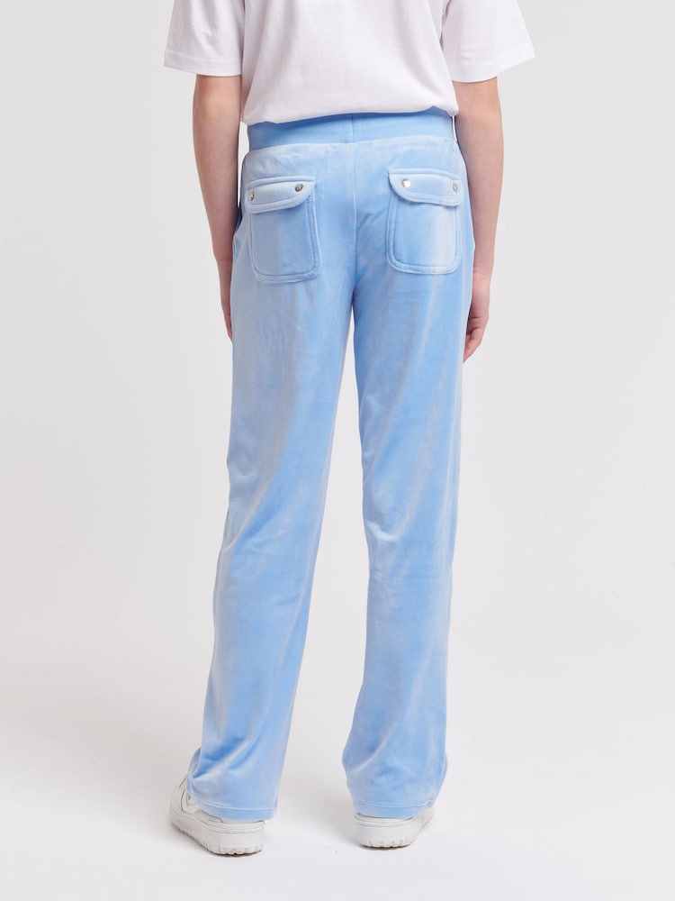 Juicy Couture Light Blue Tonal Wide Leg Joggers - Image 2 of 7 Juicy Couture Light Blue Tonal Wide Leg Joggers - Image 2 of 7