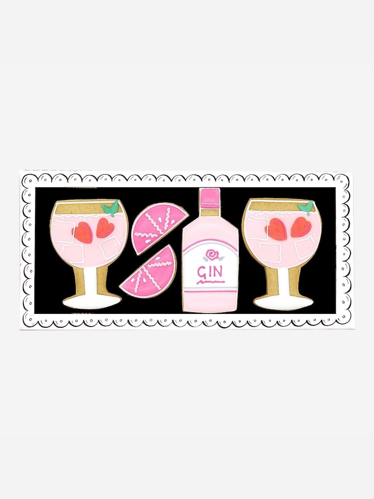 Biscuiteers Pink Gin Letterbox Biscuits - Image 2 of 2