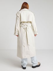 Simply Be Cream Premium Maxi Trench Coat - Image 2 of 4