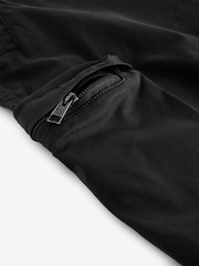 Black Regular Fit Soft Touch Utility Cargo Trousers - Image 10 of 11