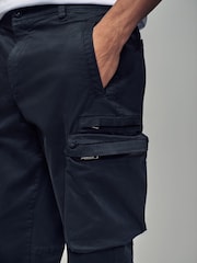 Black Regular Fit Soft Touch Utility Cargo Trousers - Image 4 of 11