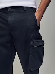 Black Regular Fit Soft Touch Utility Cargo Trousers - Image 5 of 11