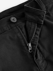Black Regular Fit Soft Touch Utility Cargo Trousers - Image 8 of 11