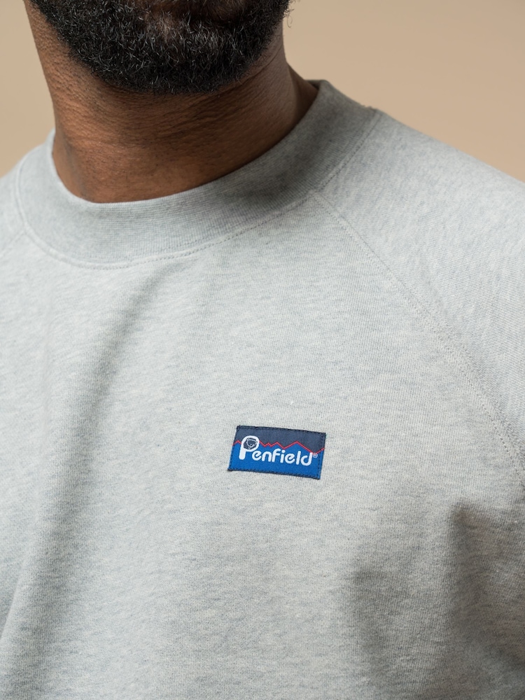 Gris - Penfield Mens Relaxed Fit 100% Cotton Original Logo Sweat-shirt - Image 5 de 5