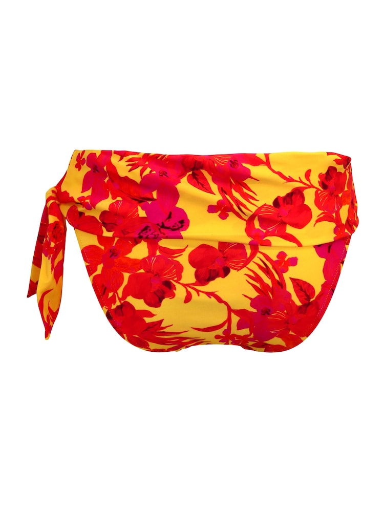 Pour Moi Yellow Roll Top Heatwave Bikini Briefs - Image 4 of 4