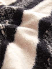 Black/White Co-ord Zebra Animal Printed Short Brushed Knitted Mini Skirt - Image 5 of 5