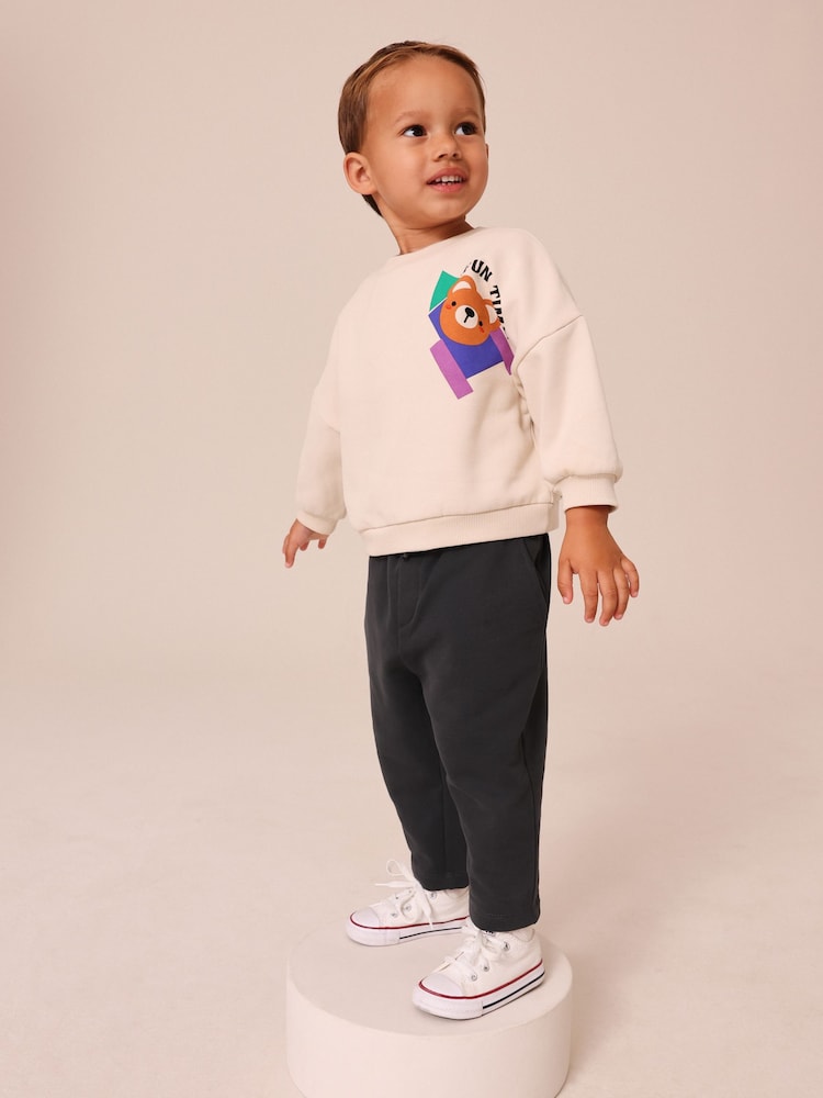 Ecru, Tiere - Sweatshirt mit Print an der Rückseite und Jogginghose im Set aus 100 % Baumwolle (3M.–7J.) - Bild 2 von 10 Ecru, Tiere - Sweatshirt mit Print an der Rückseite und Jogginghose im Set aus 100 % Baumwolle (3M.–7J.) - Bild 2 von 10
