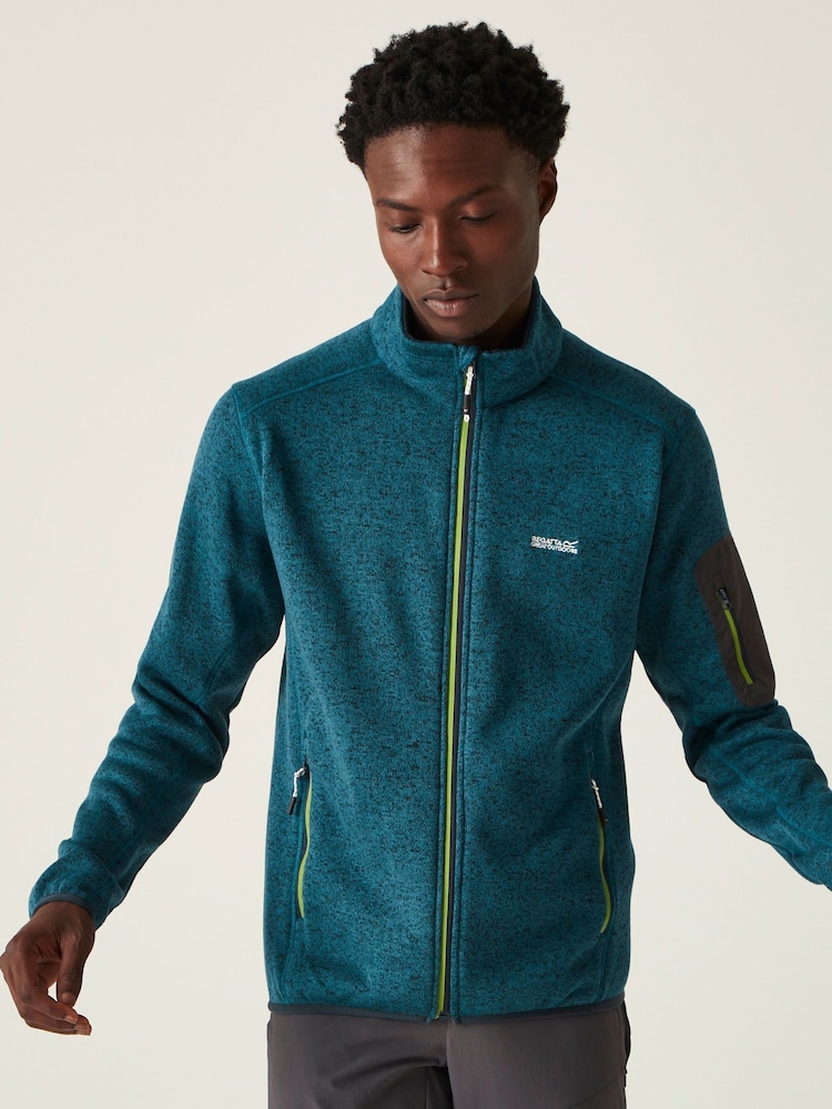 Regatta Blue Grey Newhill Full Zip Fleece - Image 2 of 7 Regatta Blue Grey Newhill Full Zip Fleece - Image 2 of 7
