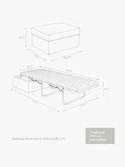 Jay-Be Brushed Twill Smoke Grey Brushed Twill Linen Footstool Bed - Image 6 of 6